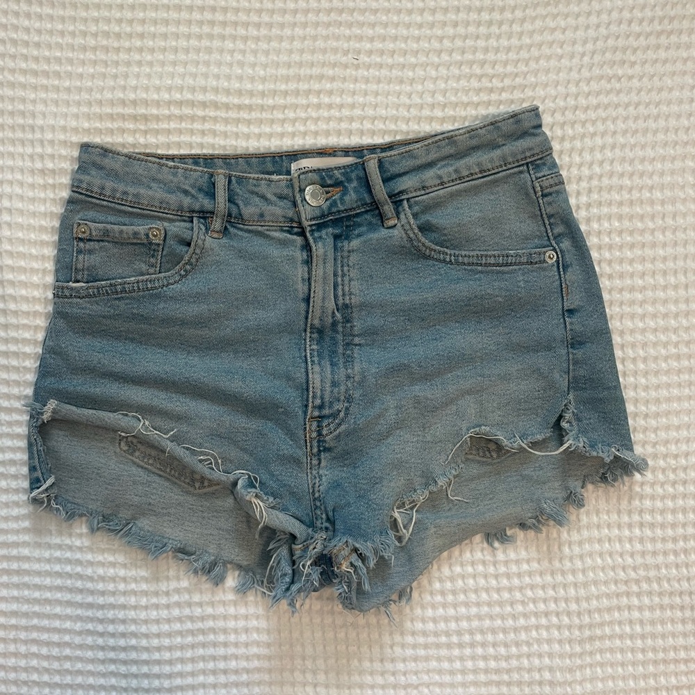 Zara Light Wash Denim Jean Shorts